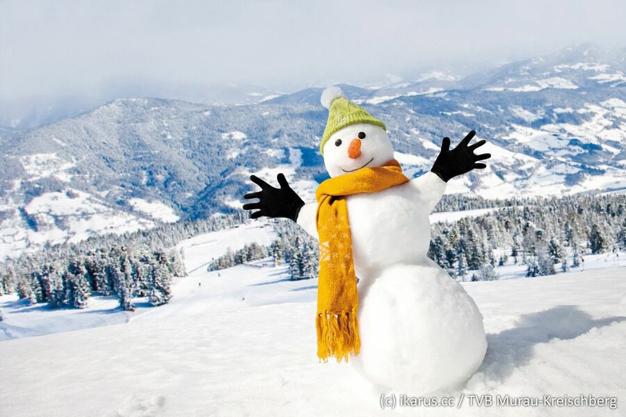 Schneemann an der Piste - Kreischberg - Murtal - Steiermark